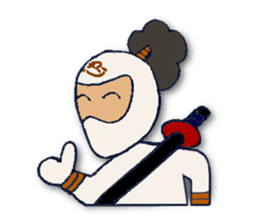 White ninja"ninnosuke" sticker #4131191