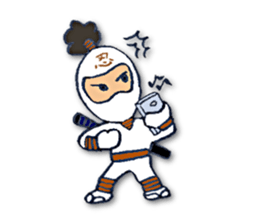 White ninja"ninnosuke" sticker #4131192