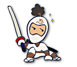 White ninja"ninnosuke" sticker #4131197
