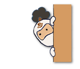 White ninja"ninnosuke" sticker #4131198