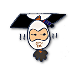 White ninja"ninnosuke" sticker #4131199