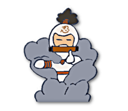 White ninja"ninnosuke" sticker #4131202
