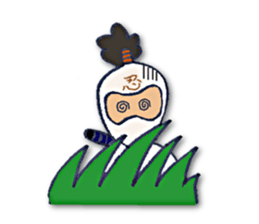White ninja"ninnosuke" sticker #4131205
