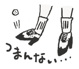 Black cat and Glasses-wearing girl sticker #4131508