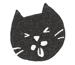 Black cat and Glasses-wearing girl sticker #4131511