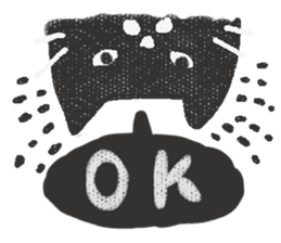 Black cat and Glasses-wearing girl sticker #4131518