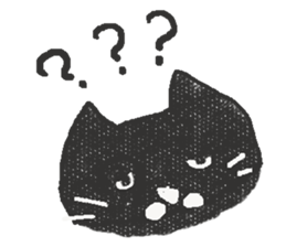 Black cat and Glasses-wearing girl sticker #4131527