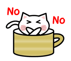 Cup cat! sticker #4131887