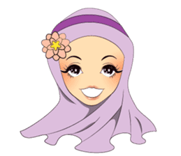 Hello Muslim hijab girl sticker #4132692