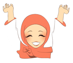 Hello Muslim hijab girl sticker #4132694