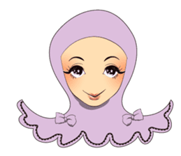 Hello Muslim hijab girl sticker #4132695