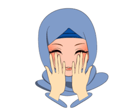 Hello Muslim hijab girl sticker #4132698