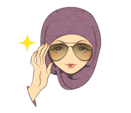 Hello Muslim hijab girl sticker #4132702