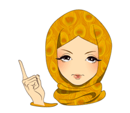 Hello Muslim hijab girl sticker #4132706