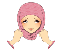 Hello Muslim hijab girl sticker #4132709