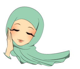 Hello Muslim hijab girl sticker #4132719