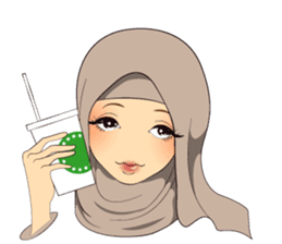 Hello Muslim hijab girl sticker #4132721