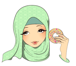 Hello Muslim hijab girl sticker #4132723