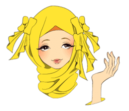 Hello Muslim hijab girl sticker #4132724