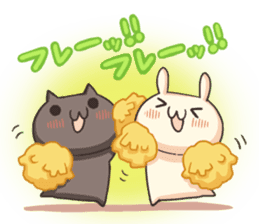 Shiro the rabbit & kuro the cat Part2 sticker #4132892
