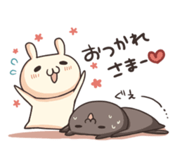 Shiro the rabbit & kuro the cat Part2 sticker #4132893