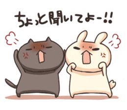 Shiro the rabbit & kuro the cat Part2 sticker #4132898