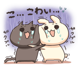 Shiro the rabbit & kuro the cat Part2 sticker #4132903