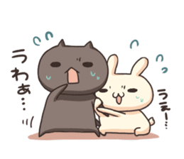 Shiro the rabbit & kuro the cat Part2 sticker #4132904