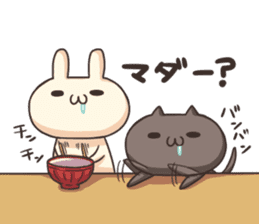 Shiro the rabbit & kuro the cat Part2 sticker #4132905