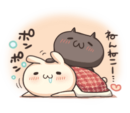 Shiro the rabbit & kuro the cat Part2 sticker #4132912