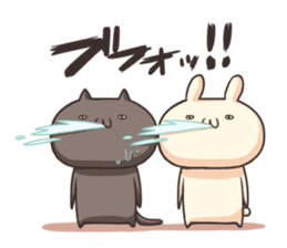 Shiro the rabbit & kuro the cat Part2 sticker #4132920