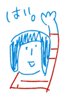 2 color yuruyuru illust sticker #4135409