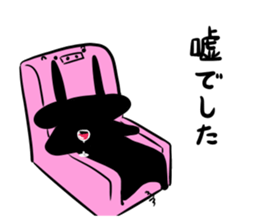 A  black rabbit sticker #4138128