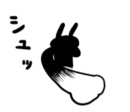 A black rabbit sticker #4138132