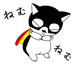 Super Hero, Masked Tuxedo Cat!! sticker #4138345