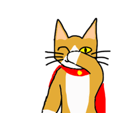 Super Hero cat sticker #4138692