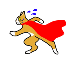 Super Hero cat sticker #4138696
