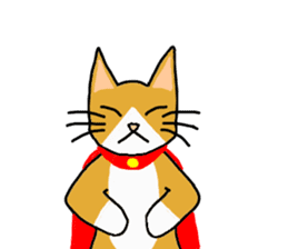 Super Hero cat sticker #4138700