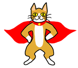 Super Hero cat sticker #4138724