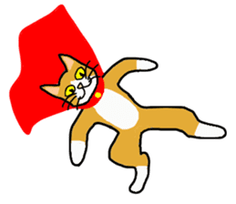 Super Hero cat sticker #4138726