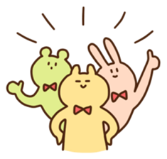 Three colors of animals sticker #4139206