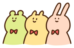 Three colors of animals sticker #4139207