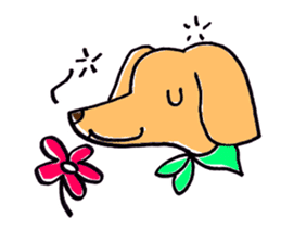 flap eared dog sticker #4139452