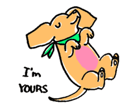 flap eared dog sticker #4139453