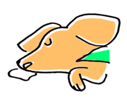 flap eared dog sticker #4139458