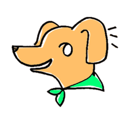 flap eared dog sticker #4139465