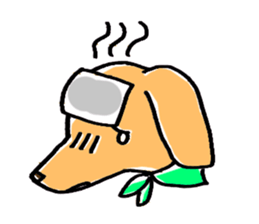 flap eared dog sticker #4139466