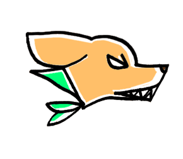 flap eared dog sticker #4139482