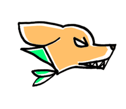 flap eared dog sticker #4139482