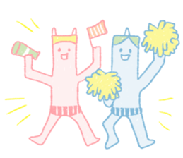 Red and blue sticker #4139590